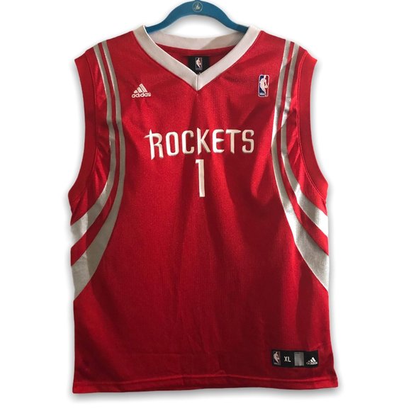 adidas Other - Adidas NBA Houston Rockets McGrady Basketball Jersey Unisex M / XL YOUTH Red 1